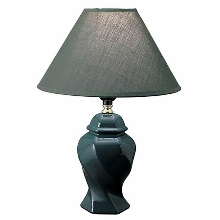 ORE FURNITURE 13 in. Ceramic Table Lamp - Green 606GN